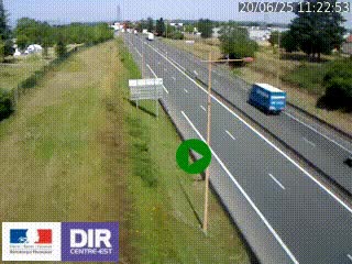Webcam à Mably, à proximité de Roanne en direction de Moulins sur la N7