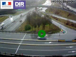 Webcam traffic à Grenoble-sud sur l'autoroute A480. Vue orientée vers l'entrée et la sortie de Grenoble