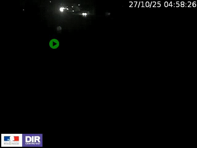 Webcam à Bron sur l'A43 à la jonction avec le boulevard périphérique de Lyon (D383). Vue orientée vers Lyon