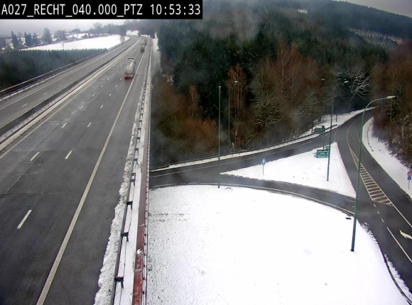 Webcam sur A27/E42 après Malmedy. Vue orientée vers l'Allemagne