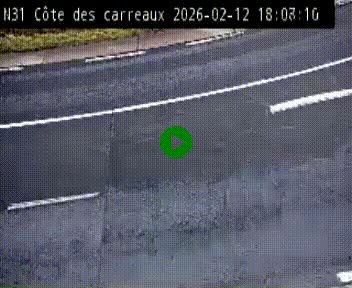 Webcam en haut de la Côte des Carreaux sur la N31 à Avesnes-en-Bray. Vue orientée vers Rouen