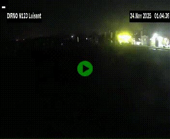 Webcam en périphérie de Chartres sur la N123, à hauteur de Luisant. Vue orientée vers Chartres