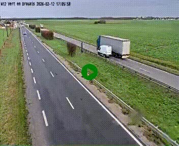 Webcam à hauteur de Vert-en-Drouais sur la N12, en périphérie de Dreux. Vue orientée vers Alençon