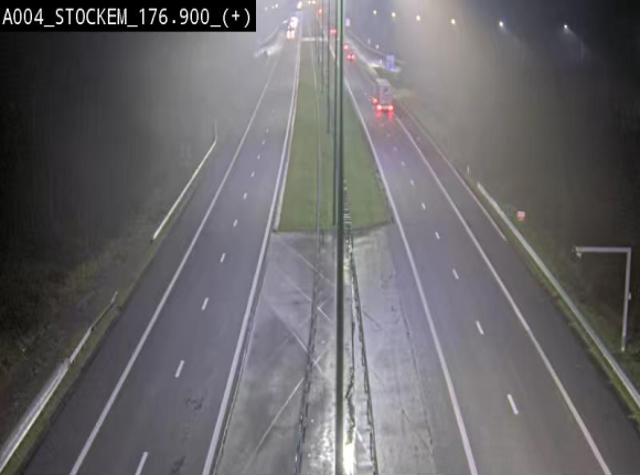 Webcam au-dessus de l'E411 sur la N83 à hauteur de la sortie Stockem. Vue orientée vers Arlon