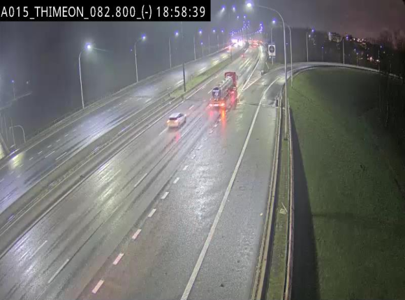 Caméra trafic Belgique - Thiméon - E42, jonction avec A54 (E420) direction La Louvière/Charleroi - BK 82.82