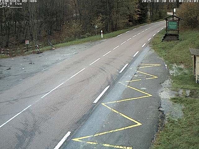 Webcam en haut du col des Fenesses, aussi appelé col du Ménil sur la D486 à 593 mètres d'altitude dans les Vosges