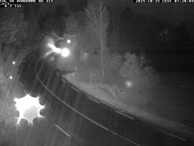 Caméra à proximité du col du Bonhomme sur la D415 à Plainfaing vers l'Alsace