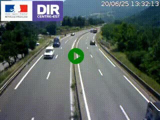 Caméra sur la Nationale 90 (N90) à La Léchère, en direction et à proximité d'Albertville