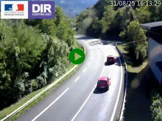 Caméra trafic sur la N90 à Bourg-Saint-Maurice, en provenance d'Aoste et en direction d'Albertville