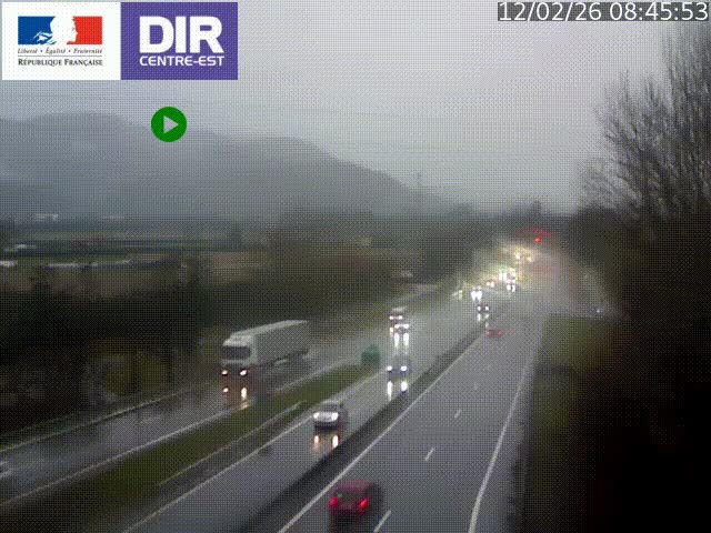 Caméra trafic à Meylan sur la Rocade-Sud de Grenoble en direction d'Aix-en-Provence