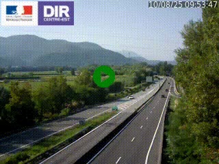 Caméra trafic à Meylan sur la Rocade-Sud de Grenoble en direction d'Aix-en-Provence