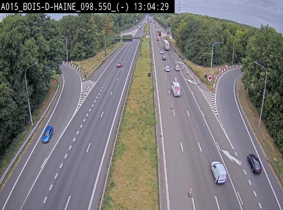 Webcam autoroute Belgique - Bois d'Haine - E42 - BK 98.6