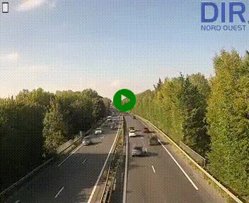 Webcam sur le périphérique de Caen (N814) à l'est de la ville, à Mondeville hauteur de la sortie 2, Presqu'île-Rives de l'Orne, au bout de l'autoroute A13