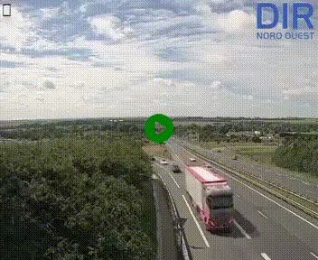 Webcam au début de l'A84 sur le périphérique Ouest de Caen (N814) à hauteur de la sortie 9, Porte de Bretagne