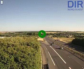 Webcam au début de l'A84 sur le périphérique Ouest de Caen (N814) à hauteur de la sortie 9, Porte de Bretagne