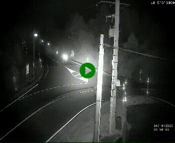 Webcam au carrefour de la croisade, à la jonction entre la N22 et la N320, avant le poste de douane franco-andorrane. Webcam à 1790 mètres d'altitude