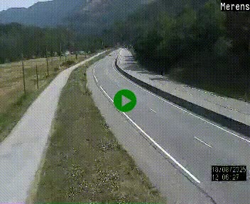Webcam Ax-les-Thermes sur N20, en direction d'Andorre