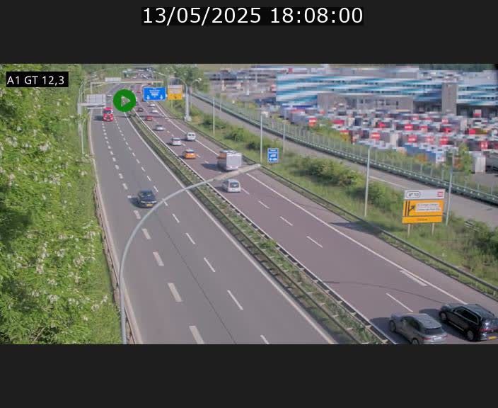 Traffic live webcam Luxembourg Senningerberg - A1 direction Allemagne - BK 12.3