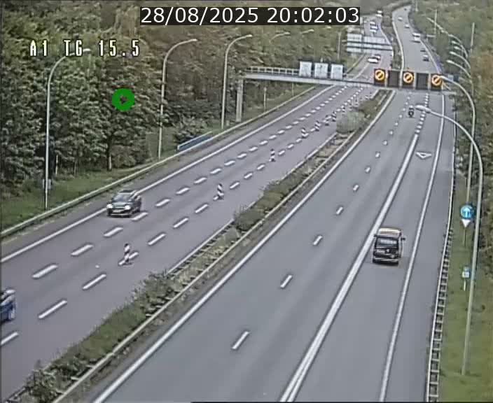 Traffic live webcam Luxembourg Munsbach - A1 direction Luxembourg - BK 15.5