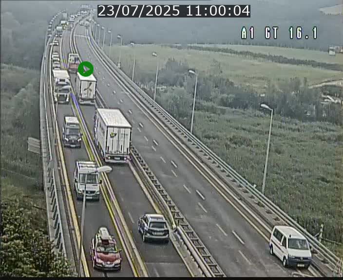Traffic live webcam Luxembourg Niederanven - A1 direction Allemagne - BK 16.1