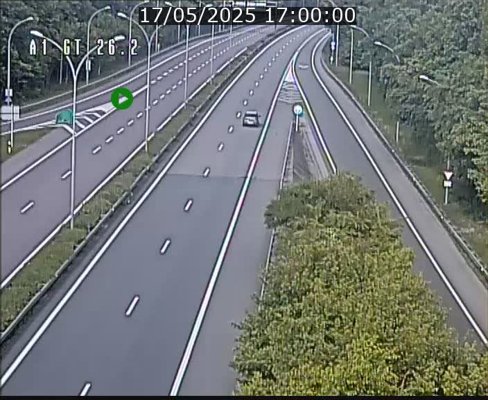 Traffic live webcam Luxembourg Grevenmacher - A1 direction Allemagne - BK 26.2