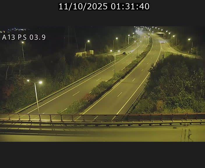 Traffic live webcam Luxembourg Differdange - A13 direction Esch-sur-Alzette - BK 3.9