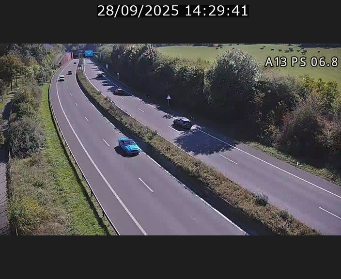 Traffic live webcam Luxembourg Ehlerange - A13 direction Esch-sur-Alzette - BK 6.8