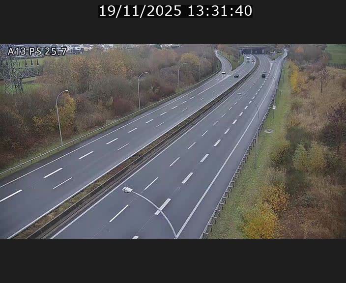 Traffic live webcam Luxembourg Frisange - A13 direction Allemagne - BK 26