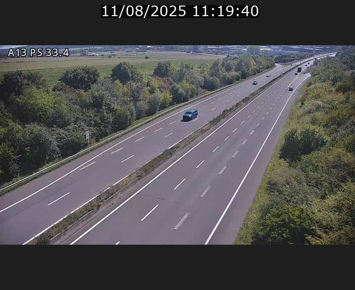 Webcam trafic sur A13 à hauteur de Mondorf-les-Bains en direction d'Altwies
