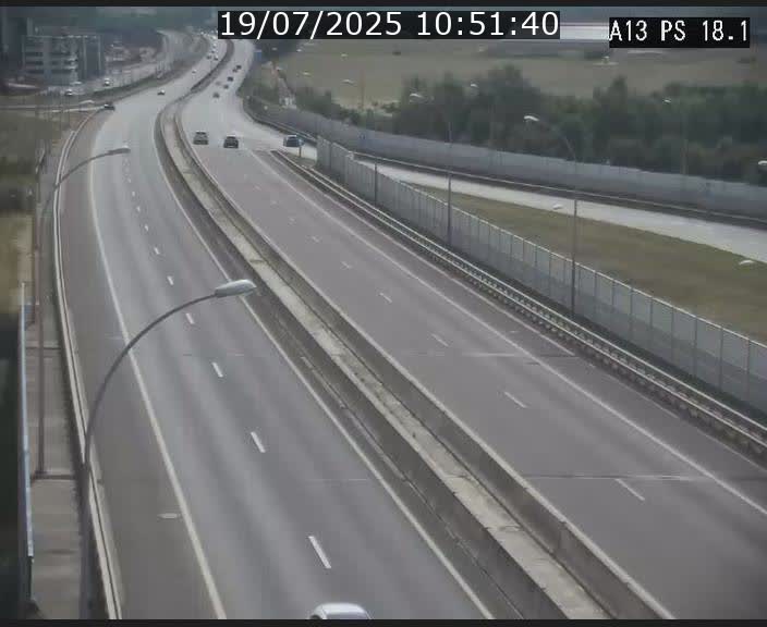 Traffic live webcam Luxembourg Dudelange - A13 direction Croix de Bettembourg - BK 18.1