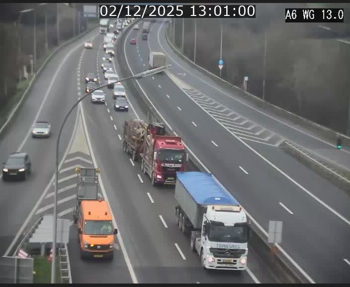 Traffic live webcam Luxembourg Mamer - A6 - BK 13 - direction Luxembourg/France/Allemagne