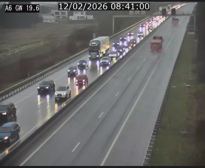 Traffic live webcam Luxembourg - Steinfort - A6 - BK 19.6 - direction Belgique