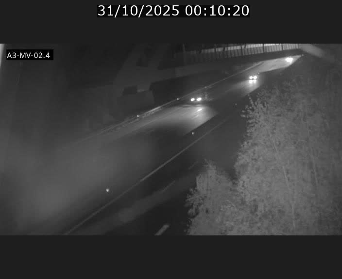 Webcam autoroute de la France (A3) au Luxembourg à Fentange, à proximité de la Croix de Gasperich. Vue orientée vers la Cloche d'Or