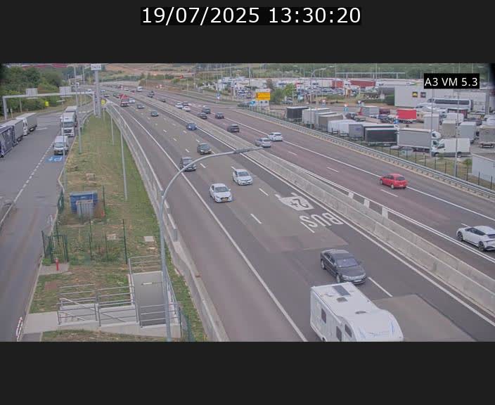 Traffic live webcam Luxembourg Aire de Berchem - A3 - BK 5 - direction France
