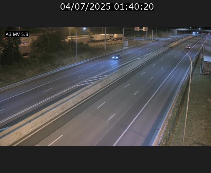 Webcam à l'Aire de Berchem au Luxembourg sur l'A3. Vue orientée vers la France