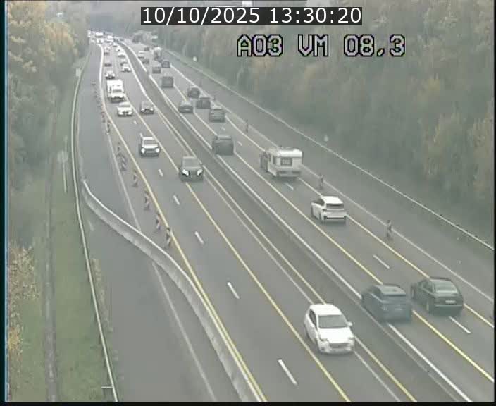 Traffic live webcam Luxembourg Bettembourg - A3 - BK 8.3 - direction France