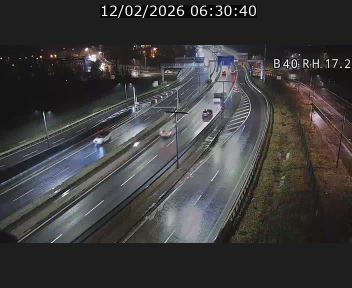 Webcam sur le contournement d'Esch Belval à hauteur de la sortie Université de Luxembourg. Vue orientée vers Luxembourg