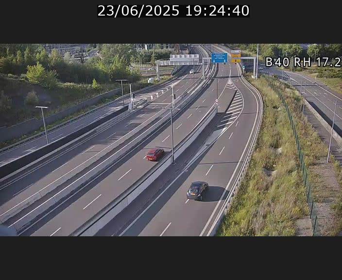 Webcam sur le contournement d'Esch Belval à hauteur de la sortie Université de Luxembourg. Vue orientée vers Luxembourg