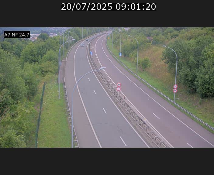 Caméra trafic Luxembourg - A7, Schieren direction Mersch