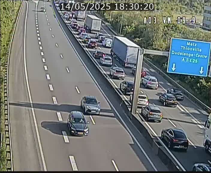 Webcam Autoroute à la Croix de Bettembourg - A3 - BK 9.9 - direction France