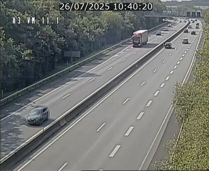 Webcam à la frontière franco-luxembourgeoise, avant la Croix de Bettembourg - BK 11.1 - direction Luxembourg-ville