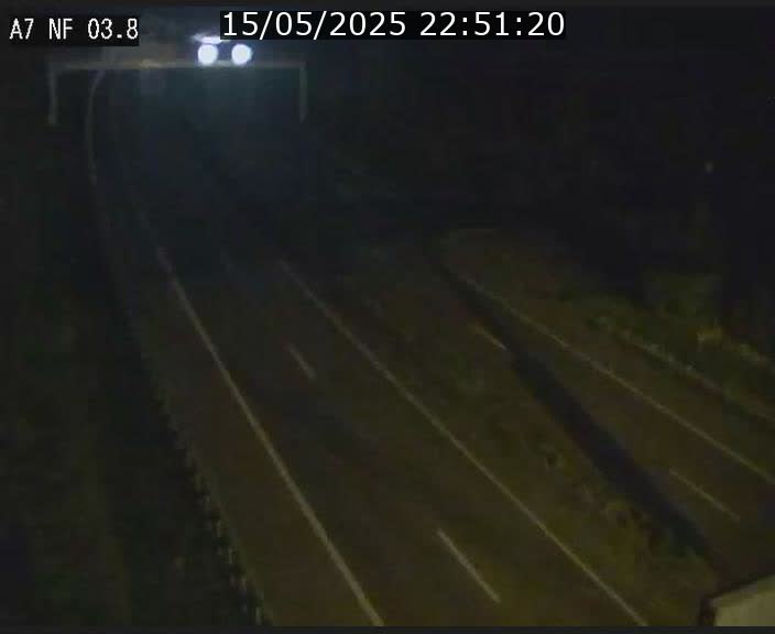 Webcam autoroute A7 au Luxembourg à la sortie du Tunnel Stafelter vers le Nord