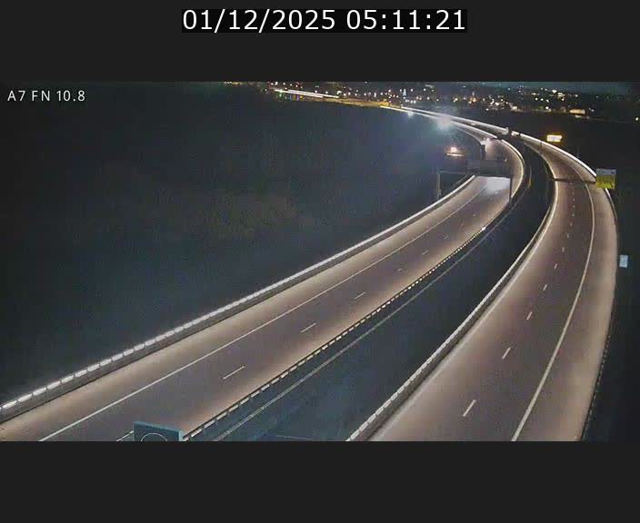 Caméra trafic Luxembourg - A7, Tunnel Gousselerbierg, sortie sud, direction rond-point Lorentzweiler (BK 10.8)