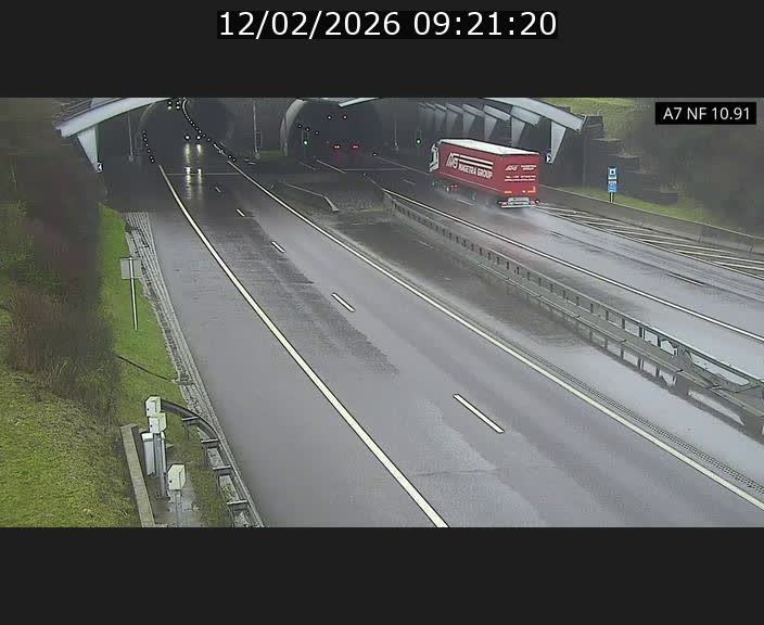 Caméra trafic Luxembourg - A7, Tunnel Gousselerbierg, entrée sud, direction Mersch