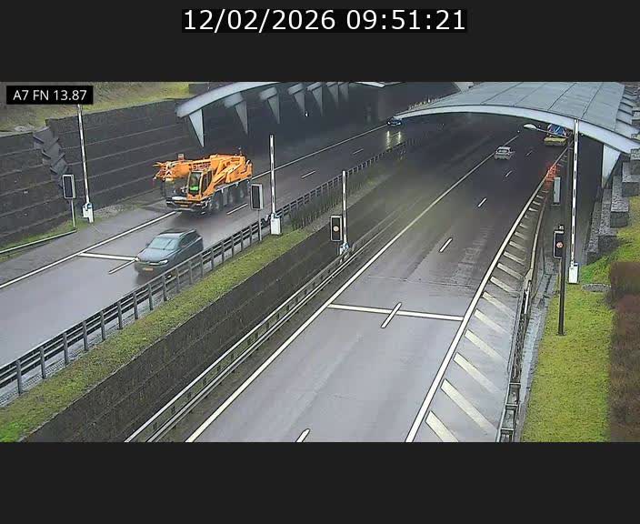 Caméra trafic Luxembourg - A7, Tunnel Gousselerbierg, entrée nord, direction Lorentzweiler