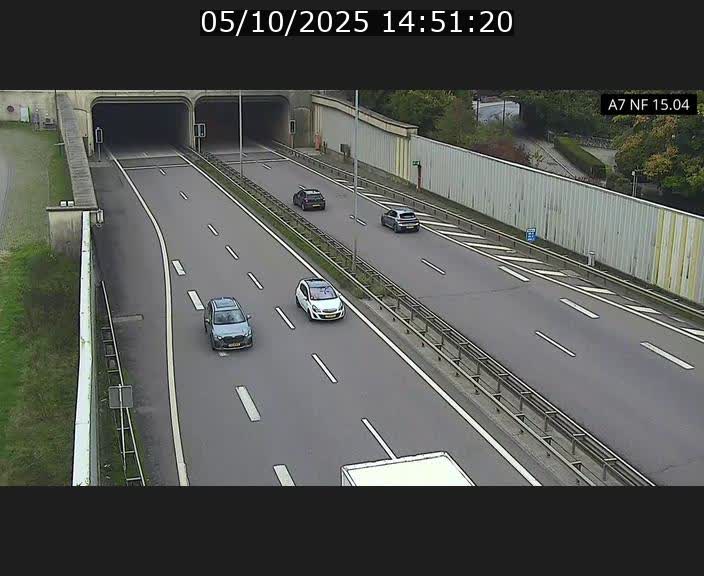 Caméra trafic Luxembourg - A7, Tunnel Mersch, entrée sud, direction Ettelbruck