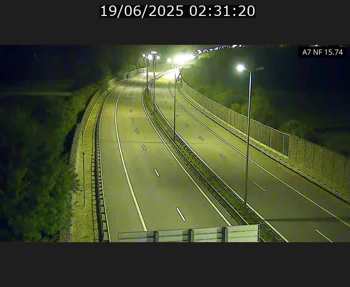 Caméra trafic Luxembourg - A7, Tunnel Mersch, entrée nord, direction Lorentzweiler