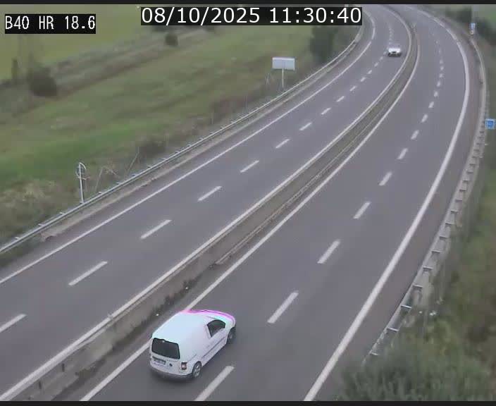 Webcam sur la route de liaison entre Micheville et Esch-Belval à la frontière entre le Luxembourg et la France. Vue orientée vers la Lorraine.