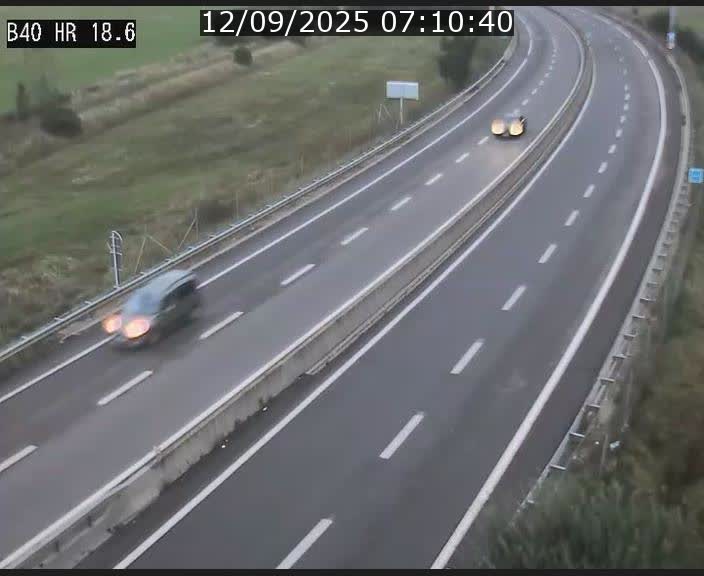 Webcam sur la route de liaison entre Micheville et Esch-Belval à la frontière entre le Luxembourg et la France. Vue orientée vers la Lorraine.