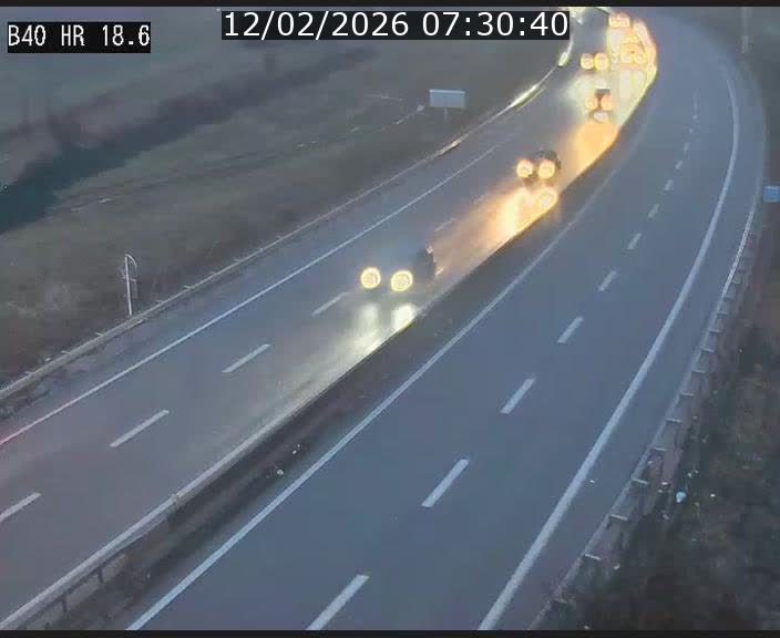 Webcam sur la route de liaison entre Micheville et Esch-Belval à la frontière entre le Luxembourg et la France. Vue orientée vers la Lorraine.
